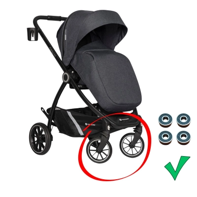 Naprawa kółek Eurocart CROX PRO - montaż łożysk - 2 kółka przednie z wysyłkami!