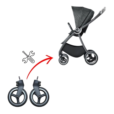 Naprawa przednich kółek Cybex GB Maris 2 - montaż łożysk i osi skręcanej - 2 kółka przednie z wysyłkami