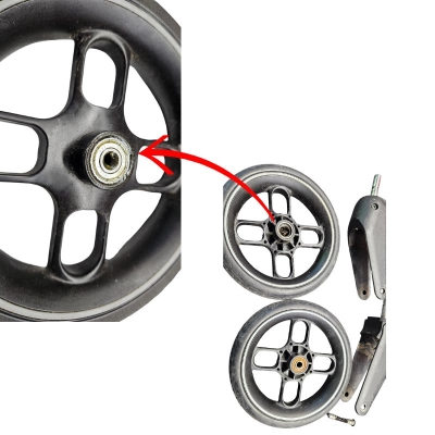 Naprawa kółek przednich Maxi Cosi OXFORD - montaż łożysk i osi skręcanej - 2x kółko przednie