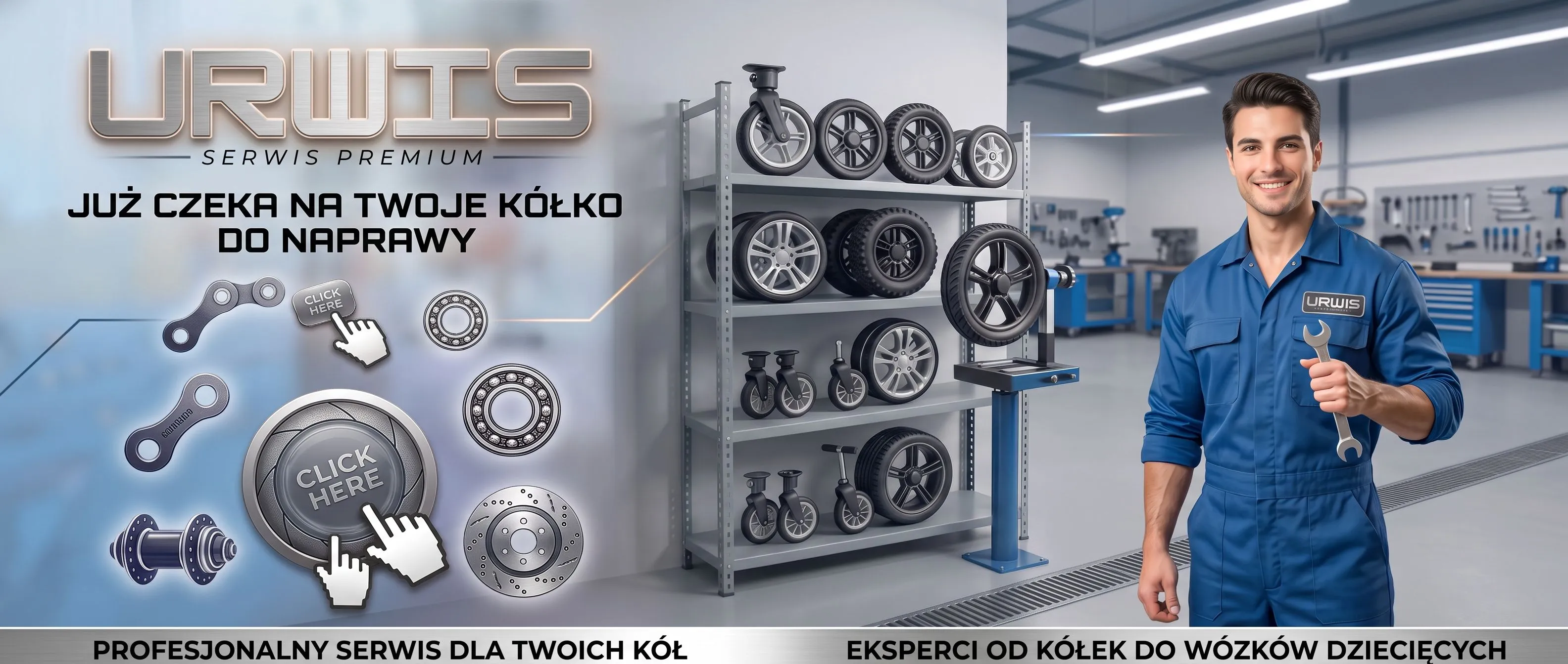 Urwis czeka na Twoje kółko do naprawy!