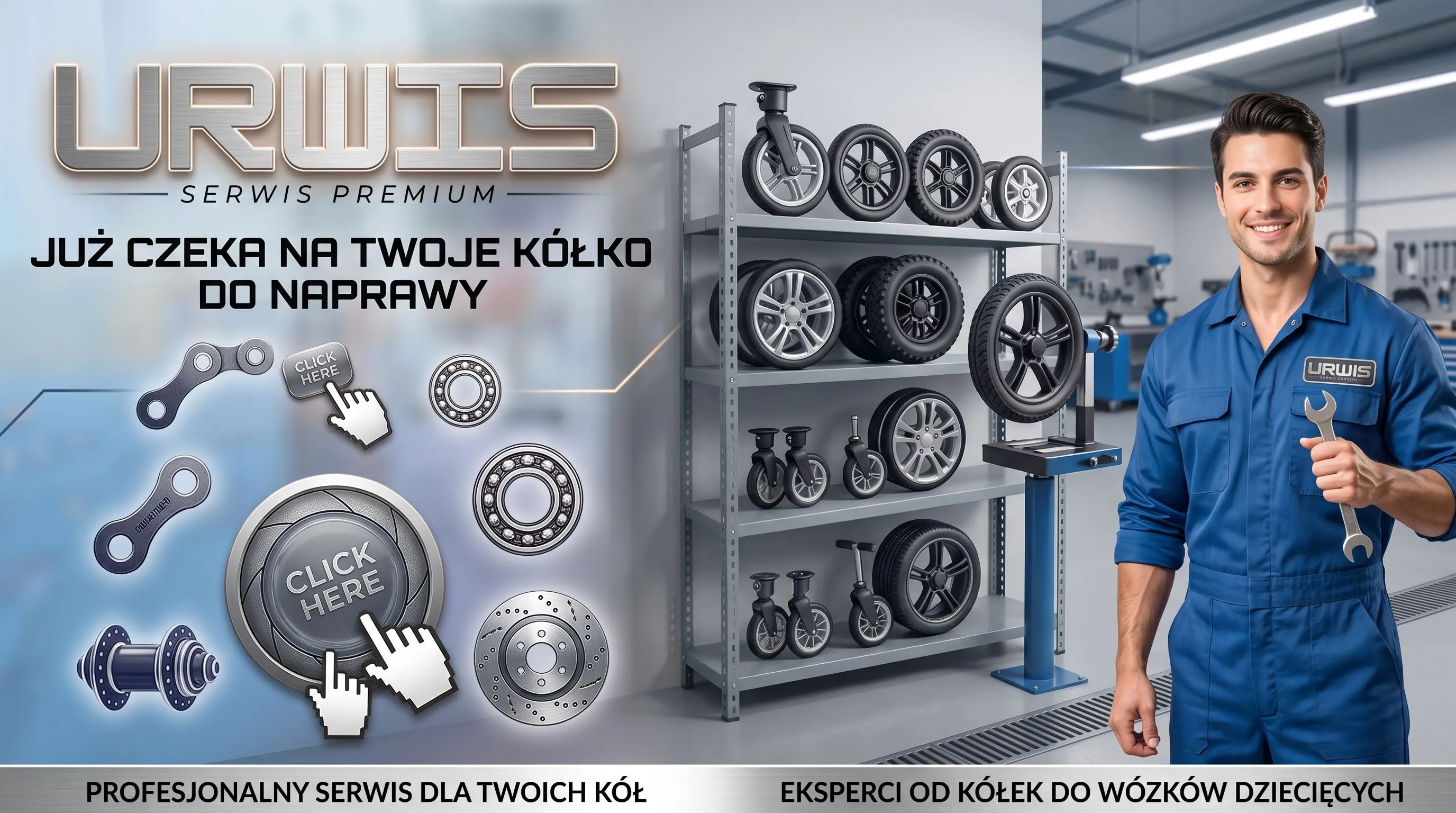 Urwis czeka na Twoje kółko do naprawy!