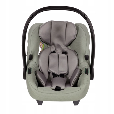 Junama Cosmo iSize - fotelik samochodowy 0+ (0-13kg) + adaptery | KHAKI