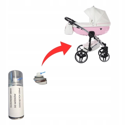 Smar silikonowy do smarowania skrzypiących wózków dziecięcych 150ml