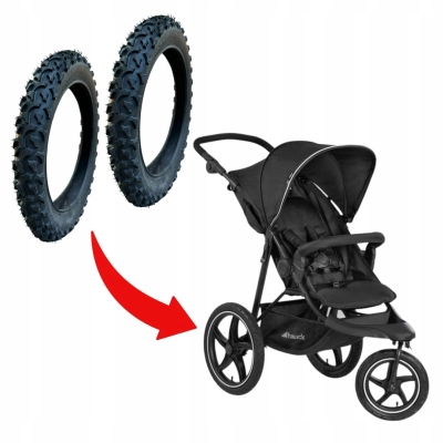 CZESKIE Opony TYLNE 16 cali do wózka HAUCK Joggingowy Mocne TERENOWE Grube