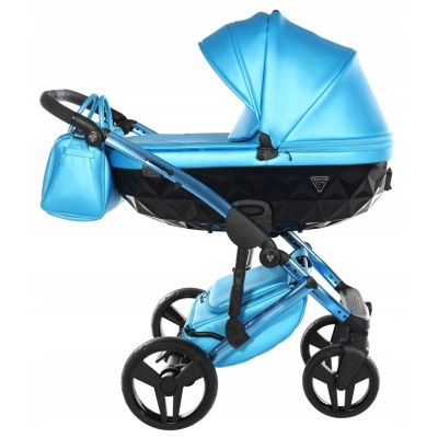 Wózek Junama Fluo Line 12 Neon Blue 2w1
