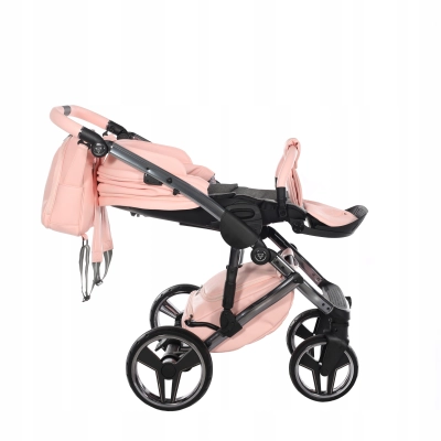 JUNAMA HAND CRAFT WÓZEK DZIECIĘCY 2W1 Z AKCESORIAMI - KOLOR 02 SALMON