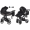 JUNAMA HANDCRAFT WÓZEK DZIECIĘCY 2W1 Z AKCESORIAMI - KOLOR 04 BLACK/BLACK