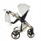 JUNAMA HAND CRAFT WÓZEK DZIECIĘCY 2W1 Z AKCESORIAMI - KOLOR 08 white/gold