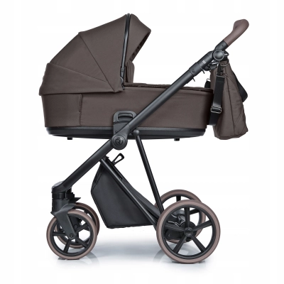 Wózek Roan Ivi 2.0 2w1 Turkish Coffee Black + adaptery – Elegancja i Trwałość
