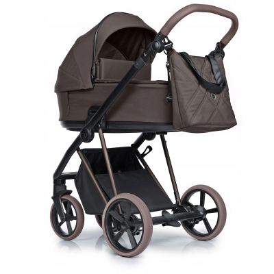 Wózek Roan Ivi 2.0 2w1 Turkish Coffee BROWN + adaptery – Klasyczny Wygląd