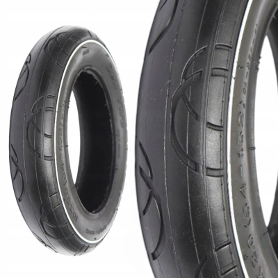 Opona SA-259 12 1/2 x 2 1/4 czarna z białą linią do wózka